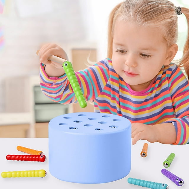 KTTECTOA Wooden Insect Catching and Insertion Toy for Kids Develops Hand-Eye Coordination and Focus Skills Educational Early Learning Game Clearance Kids Canada Days Girl Toys Kids