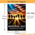 thumbnail image 4 of Garden Flag, a patriotic military garden flag for Memorial Day, measures 12x18 inches and features a double-sided 2D design. It is a solemn and dignified patriotic military-themed garden flag, making, 4 of 6
