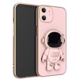 thumbnail image 3 of 3D Plating Astronaut Hidden Stand Case Cover Cute Astronaut Stand Phone Case para IPhone 12 TPU Cover, 3 of 3