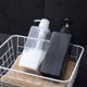 thumbnail image 5 of EeaseMX 2 botellas de gel de ducha de 600 ml, de plástico, rellenables con bomba, para champú y líquido, para el baño (transparentes)., 5 of 7