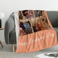 thumbnail image 4 of Custom Blanket with Text Picture Collage Customized Throw Blankets, Birthday Anniversary Wedding Gifts Personalized for Dad, Mom, Kids, Dogs, Friends or Couples Photo9 30"×40" Blankets, 4 of 5
