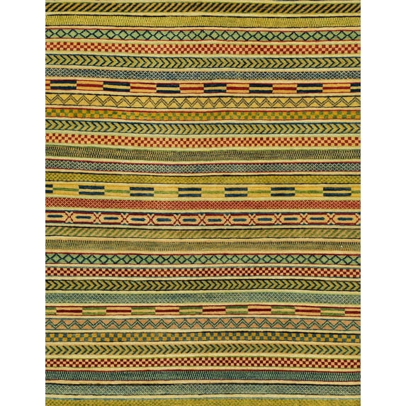 Ahgly Company Machine Washable Indoor Rectangle Abstract Gold Area Rugs, 5' x 7'