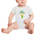 thumbnail image 2 of Cute Infant Romper Lil' Corn Vegetable Funny Boy & Gril Jumpsuit (White, 12-18 Months), 2 of 5