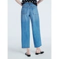 thumbnail image 3 of Free Assembly Women's Midrise Wide Leg Release Hem Jeans, 24" Inseam, Sizes 0-20, 3 of 5