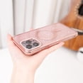 thumbnail image 4 of iPhone 12 Pro Max 6.7 inch Glitter Case [Compatible with MagSafe] Lightweight and Luxury Plating Cute Bling Shockproof Protective Rugged TPU Case Girls Women Covers Pink, 4 of 10