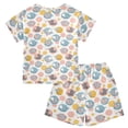 thumbnail image 7 of Summer Short Sleeve Pajama Sets Elephant Patterns Sleepwear Nighty 95% Cotton (5-14Y), 7 of 7