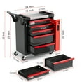 thumbnail image 5 of 5-Drawer Rolling Tool Chest with Lock, Large Mobile Tool Cart & Cabinet for Garage Workshop Storage,Tool Box Red, 5 of 7
