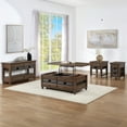thumbnail image 4 of Steve Silver Oliver Traditional Square End Table with 1 Drawer, Burnished Chestnut, 4 of 6
