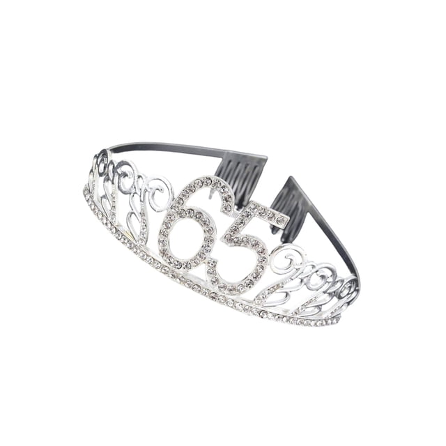 Sonducket Decoración de tocado de cumpleaños, accesorios de peluquería brillantes, adorno de corte de pelo, diadema de celebración para chicas Accesorio para el cabello sesenta y cinco Sonducket AP011164-10