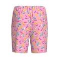 thumbnail image 4 of Rocae Pink Donut for Men's Soft Sleep Pajama Shorts, Waistband and Pockets, 4 of 9
