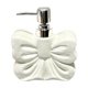 thumbnail image 4 of Dispensador de loción Bow, recargable con bomba, botella de jabón de manos de cerámica, botella de loción Blanco, 4 of 9