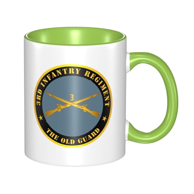 Taza de café de cerámica del 3.er Regimiento de Infantería de los Estados Unidos de la Vieja Guardia del Ejército de los EE. UU., taza de té clásica y elegante para restaurante, oficina, hogar,