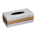 thumbnail image 2 of Caja de pañuelos de material cuero PU con , caja de papel de bombeo, dispensador de servilletas, cubierta de caja de pañuelos Rectangular para Hotel, bañ Blanco Grande Macarena Caso de tejido, 2 of 8