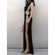 thumbnail image 3 of Txlixc Vestido largo de mujer con hombros inclinados Txlixc moda, 3 of 4