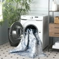 thumbnail image 4 of SAFAVIEH Santa Monica Jessy Abstract Machine Washable Area Rug, Ivory/Blue, 5' x 8', 4 of 13