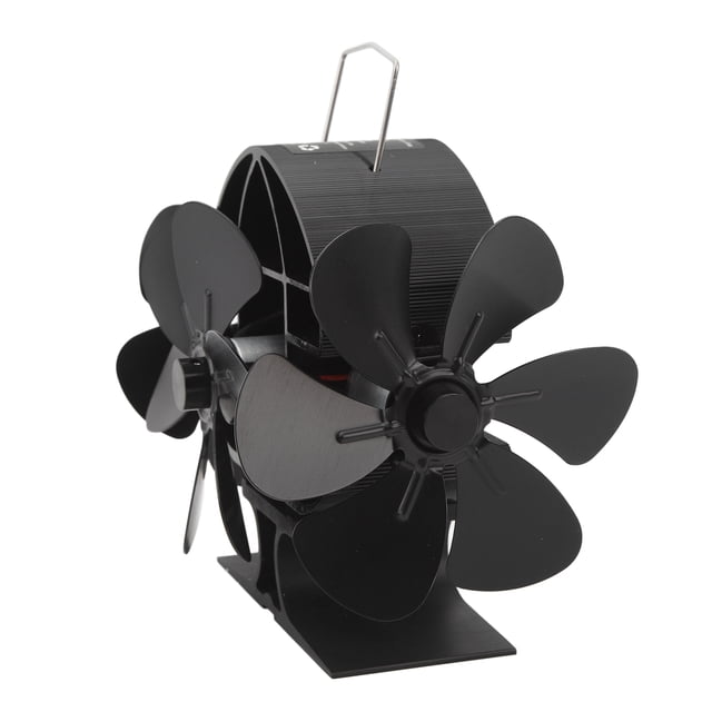 Ventilador de estufa de aluminio, cubierta protectora eficiente flujo de aire 18 cuchillas estufa de bolos badra ventilador con para chimenea