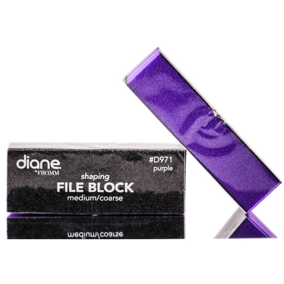 Color : Med/Coarses - Purple , Diane Sanding Block , Hair Scalp Head - Pack of 2 w/ SLEEKSHOP Teasing Comb