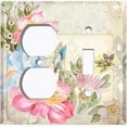 thumbnail image 4 of Metal Light Switch Plate Cover Antique Floral Nature Postcard Damask Tile FLW089, 4 of 13