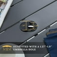 thumbnail image 6 of Vicllax 7-Piece Outdoor Patio Dining Set Metal Swivel Chairs & Round Steel Table with Umbrella Hole, 6 of 11