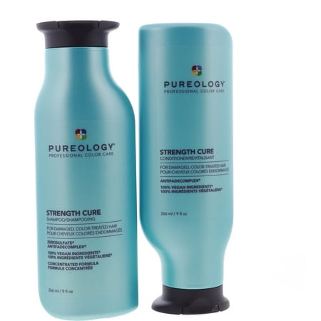 Pureology Strength Cure Shampoo and Conditioner For Damaged Hair 9 oz Duo Set