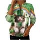 thumbnail image 3 of TaTaai Women's St. Patrick's Day Printed Loose Round Neck Sweatshirt Ladies Long Sleeve Casual Top Soft Comfortable for Daily Home Office Streetwear Spring Fall Winter Wear Gift, 3 of 5