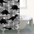 thumbnail image 4 of Gray Dinosaurs Camouflage Pattern Shower Curtain 36"x72" ,Bathroom Decorative Shower Curtains Set with 12 Hooks,Modern Waterproof Washable Shower Curtain, 4 of 6
