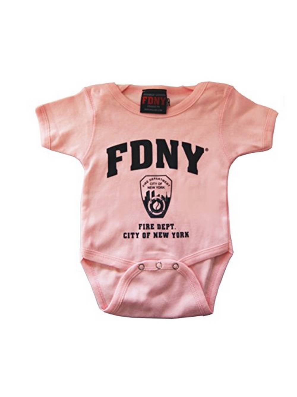 FDNY Baby Infant Screen Printed Bodysuit Navy & White Fire Dept Tee Toddler Gift 
