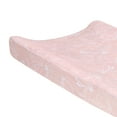 thumbnail image 2 of Lambs & Ivy Petals Soft Pink/White Floral Outline Baby Changing Pad Cover, 2 of 5