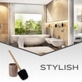 thumbnail image 4 of Cappuccino Toilet Brush and Holder Set with Natural Bamboo Handle - Durable, Elegant Bathroom Accessory for a Clean Home, 4 of 8