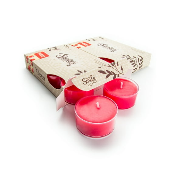 Sugarplum Cranberry Tealight Candles Multi Pack - 12 Pink Premium Scented Tea Lights - Shortie's Candle Company