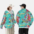 thumbnail image 4 of Fuzoiu Cartoon Map Of Europe Print Unisex Sun Protection Hoodie,UPF 50+ Light Jacket,Full Zip Sun Protection Hoodie,Long Sleeve Sun Shirts,for Outdoor Activities-XX-Large, 4 of 7
