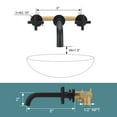 thumbnail image 4 of 2 Handle Wall Mount Bathroom Faucet and Rough-in Valve Included, 4 of 7