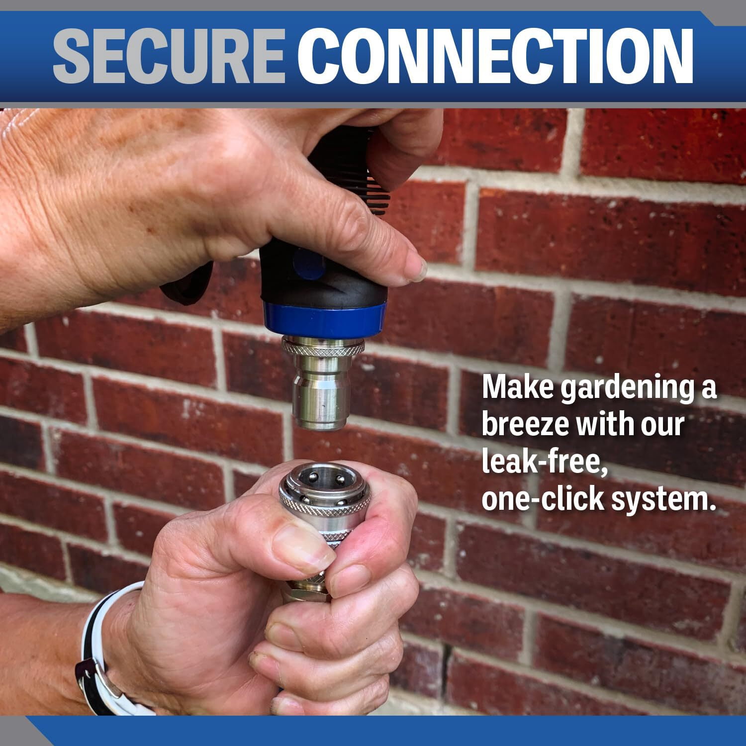 Garden Hose ¾” Stainless Steel Quick Connect Fittings Plug  Coupler Set