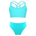 thumbnail image 5 of Zaldita Kids Girls 3 Pieces Bathing Suit Hawaii Printed Rash Guard Swimsuit for Seaside Vacation Lake Green 14, 5 of 7
