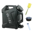 thumbnail image 2 of Contenedor de agua con grifo y asa, grande, con tapa de repuesto, cubo de agua Negro, 2 of 9