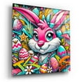 thumbnail image 2 of Epic Art 'Easter Bunny - Vivid Abstract' by Rey Klimt Acrylic Glass Wall Art, 36" x 36", 2 of 8