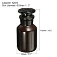 thumbnail image 2 of Unique Bargains Bouteille de Rangement en Verre à Grand Ouverture pour Réactifs Ambrés 125 ml, Bouchon Ambré, 2 of 5