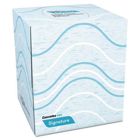 CSD 9 x 7.8 in. 2-Ply Cascades Elite Facial Tissue, White - 95 Per Box, 36 Boxes Per Case