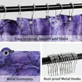 thumbnail image 6 of Uowrpoz Purple Marble Shower Curtain, Abstract Gold Purple Shower Curtains for Bathroom Decor, Modern Luxury Elegant Art Decorative Waterproof Fabric Shower Curtain Set with Hooks, 72 x 72, 6 of 6