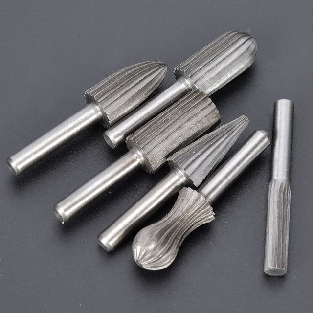 "6-Piece High-Speed Rotary Carving Set - Bearing Steel Engraving Tools for Wood, Metal & Stone"