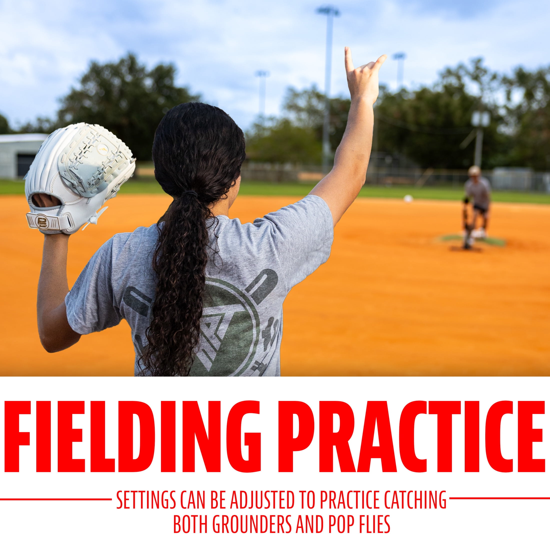 Franklin Sports Total Pitcher Baseball + Softball Training Aid - Pitching Machine + Ball Launcher for Batting + Fielding Practice - Spring Loaded Portable Pitching Machine for Backyard + Batting Cage