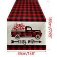 thumbnail image 3 of Costeam Valentine's Day Gnome Pattern Table Flag, 33*183cm Linen Table Cloth, Festive Dining Decor, Home Party Table Cover, 3 of 7