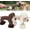 2pcs F, variant on HoliHive Dog Toy, Linen Safari Companions, Chomp Champ, Interactive Squeaky Chew Toy, Indestructible with Squeaker, for Small, Medium & Large Dogs