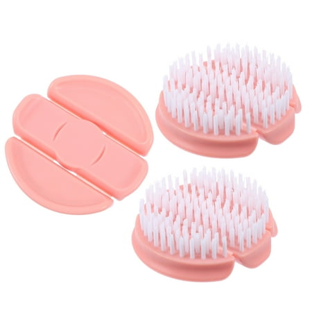 

3 Pcs Cleaning Brush Pot Cleaning Scrubber Fruit Brush Plastic Vegetable Brush Scrubber Vegetables Pink