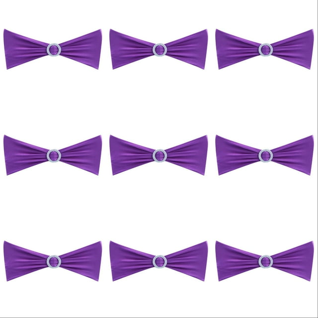30PCS Premium Elastic Chair Sashes with Adjustable Buckle Slider,Stretchable Chair Cover Bands for Wedding Decorations, Banquet Reception Party Ceremony Chair Bows, Universal Fit Polyester Chair Ties