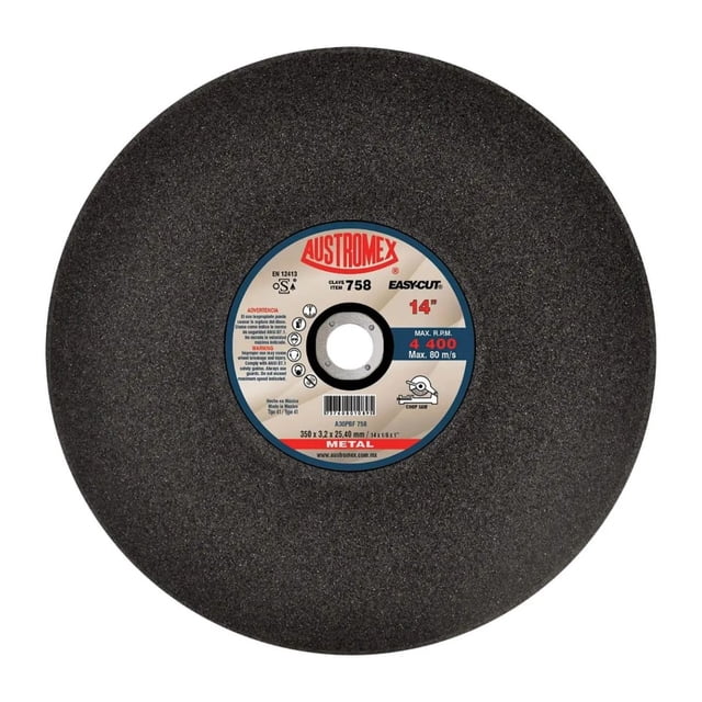 Disco Abrasivo Corte 768 Austromex 14'' Grano 30 Metal