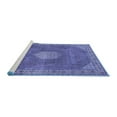 thumbnail image 2 of Ahgly Company Machine Washable Indoor Square Persian Blue Traditional Area Rugs, 8' Square, 2 of 4