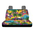 thumbnail image 6 of Chririnla Beach Skull Tropical Print Car Back Seat Covers, Set of 2 Pieces Stretch Waterproof Seat Covers for Pet Owners, 6 of 7
