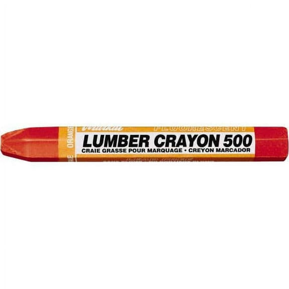 Markal - Clay Based Lumber Crayon - Fluorescent Orange (24 Pack)