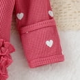 thumbnail image 6 of Tiweut Casual Kids Outfits Girl Valentines Day Ruffle Heart Print Romper Headband Suit Set, 6 of 9